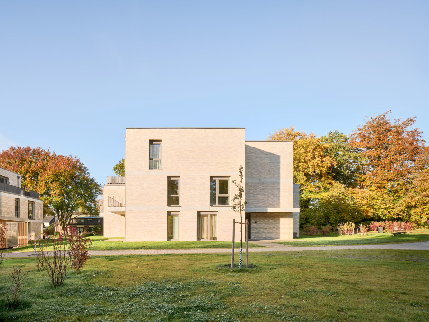 Wohnquartier »Woldes Wiese«, Entwurf Hilmes Lamprecht Architekten BDA, Bremen, 2021-10-28, Foto: Caspar Sessler